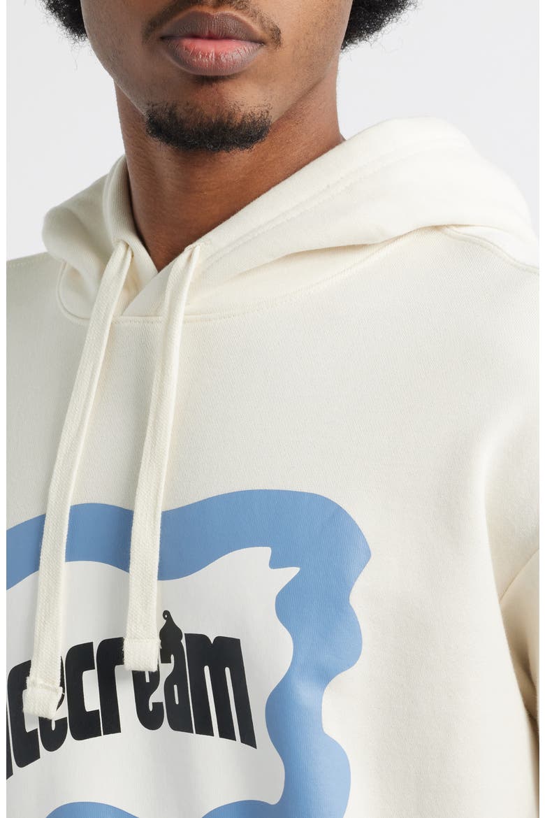 Flag Logo Cotton French Terry Graphic Hoodie, Alternate, color, ANTIQUE WHITE