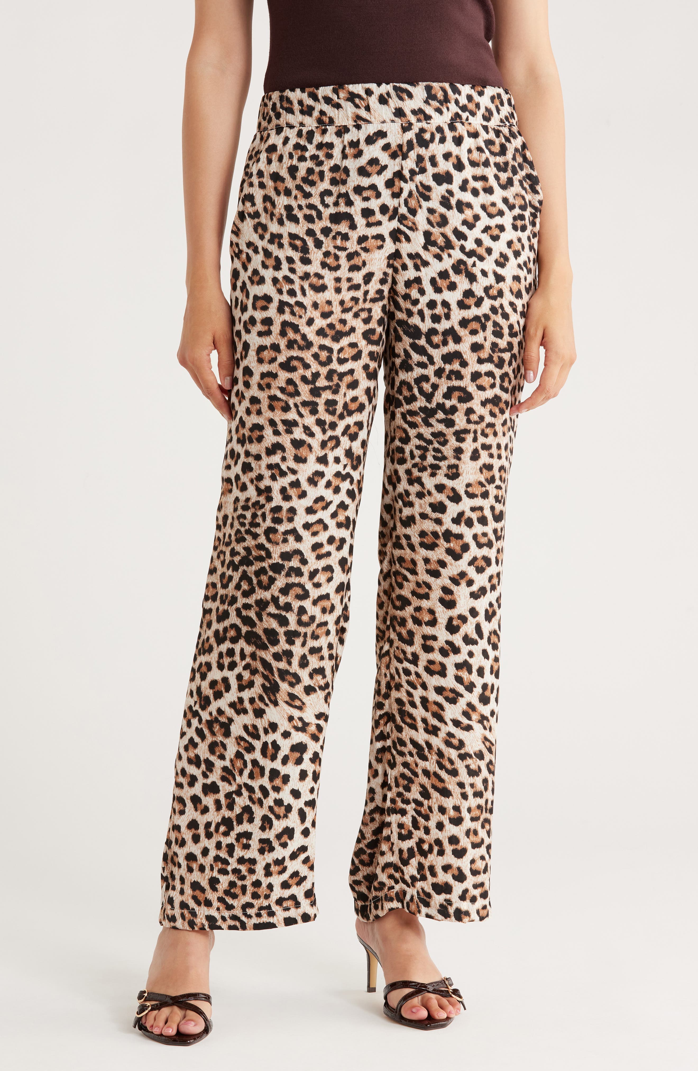 T Tahari Print Wide Leg Pants