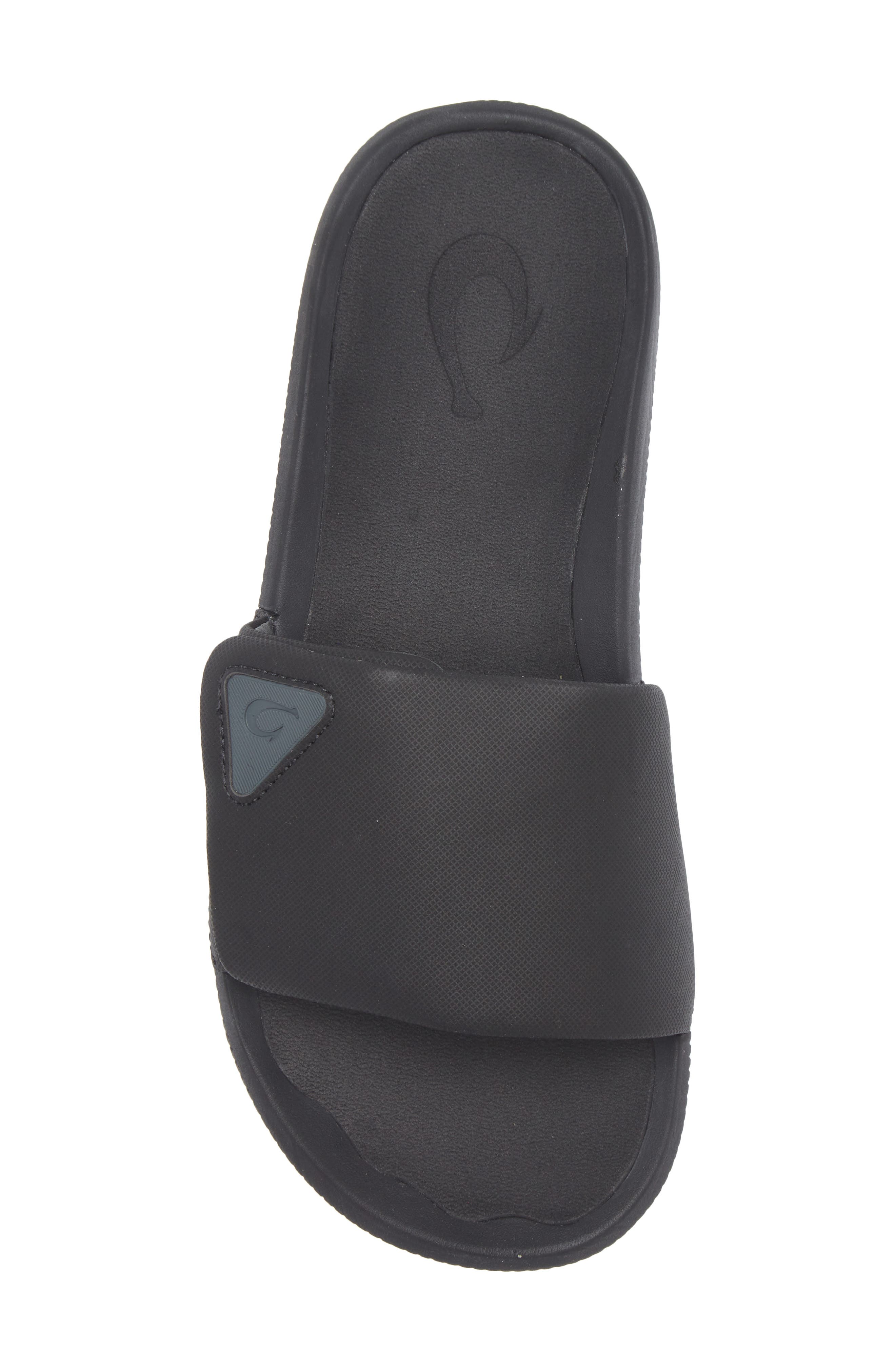 OluKai Ulele Water Resistant Slide Sandal, Alternate, color, Lava Rock / Lava Rock