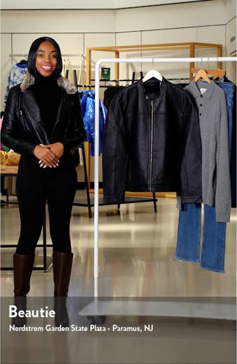 Bonded Leather Moto Jacket, sales video thumbnail