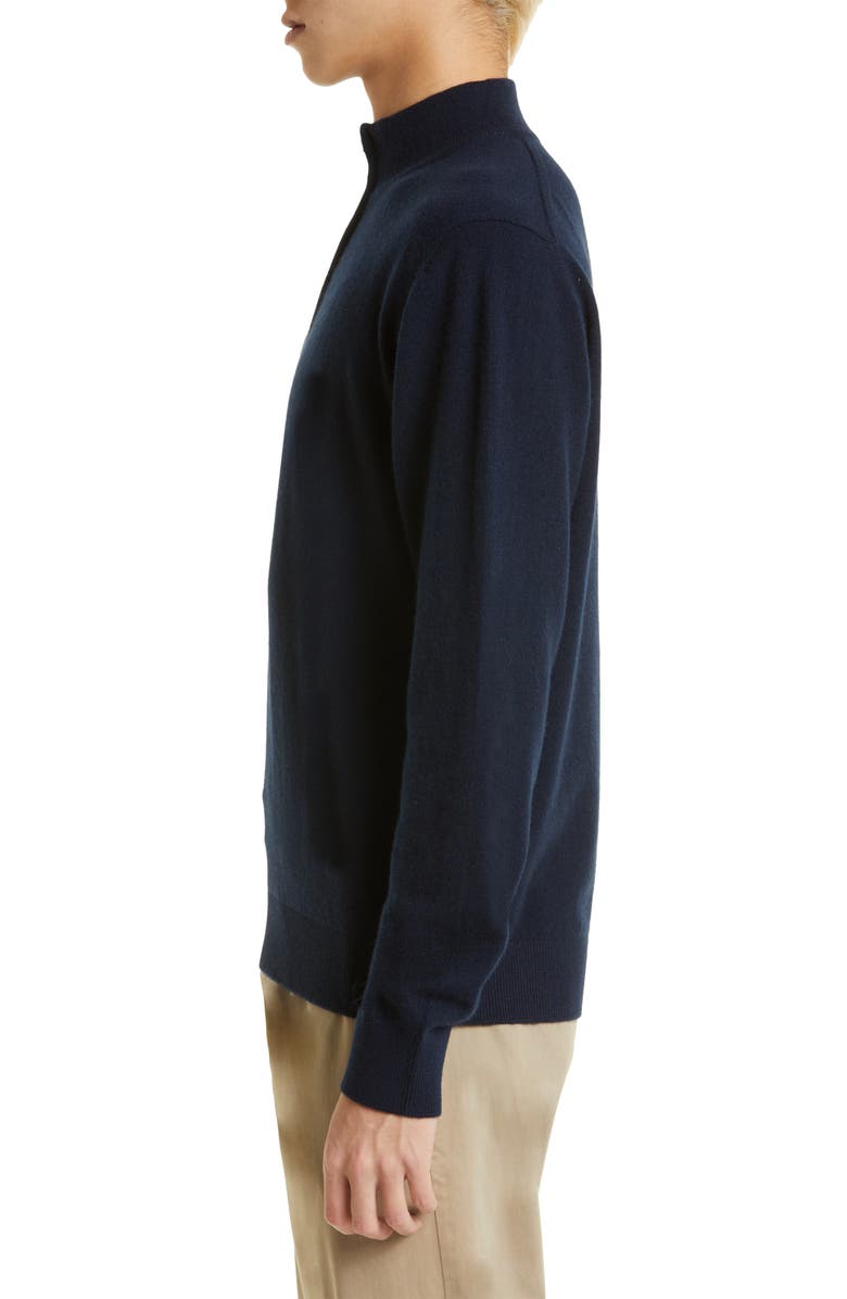 Sunspel Half Zip Cashmere Sweater, Alternate, color, 