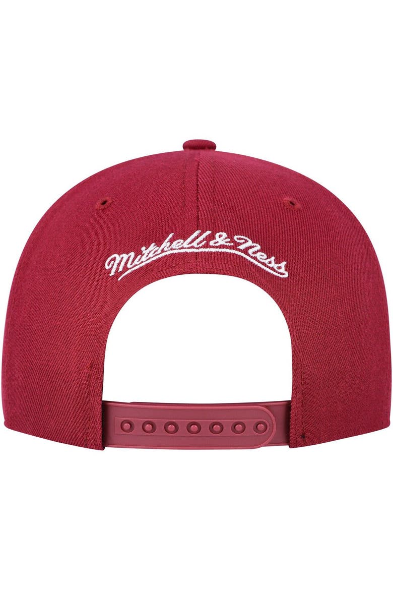 Men's Mitchell & Ness Burgundy Cleveland Cavaliers Ground 2.0 Snapback Hat, Alternate, color, Burgundy