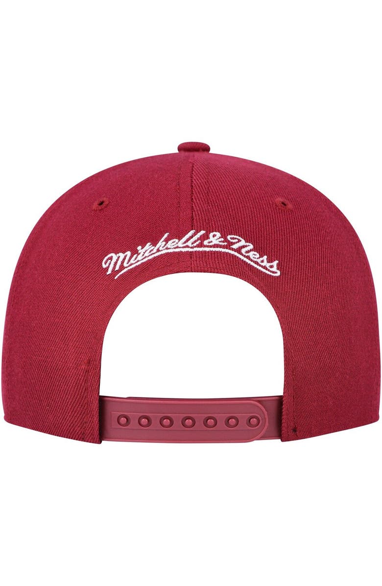 Mitchell & Ness Men's Mitchell & Ness Burgundy Cleveland Cavaliers Ground 2.0 Snapback Hat, Alternate, color, 
