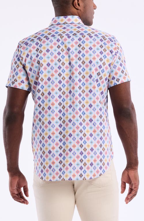 Robert Graham Peterman Short Sleeve Cotton Button-up Shirt In Multi