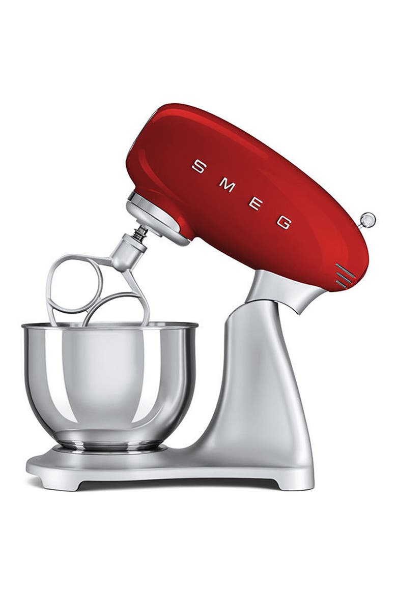 '50s Retro Style Five-Quart Stand Mixer, Main, color, RED