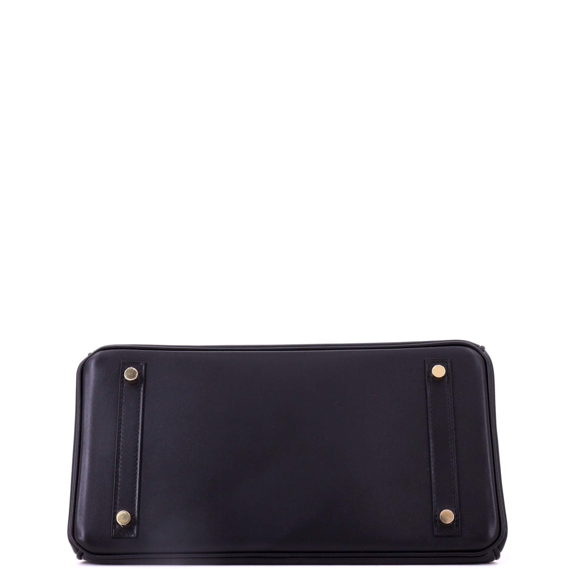 Birkin Handbag Black Box Calf with Gold Hardware 30, Alternate, color, Black