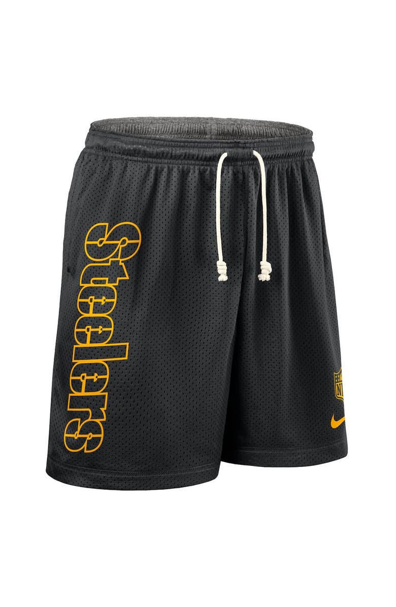 Nike Men's Nike Black Pittsburgh Steelers Sideline Reversible Performance Shorts, Alternate, color, Black