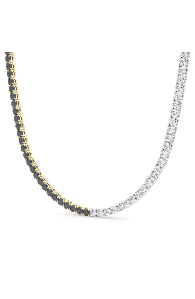 HauteCarat Black & White Lab Grown Diamond Necklace, Alternate, color, 18K White Gold