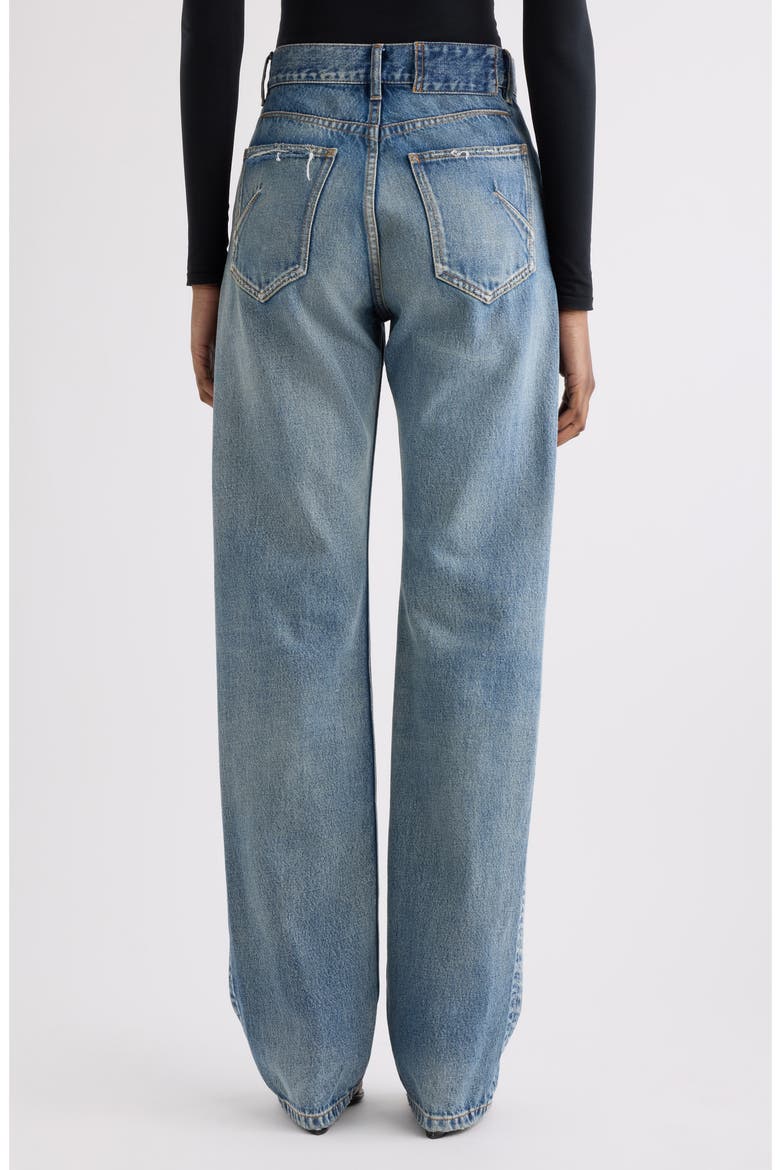 Distressed Straight Leg Jeans, Alternate, color, DIRTY WASH