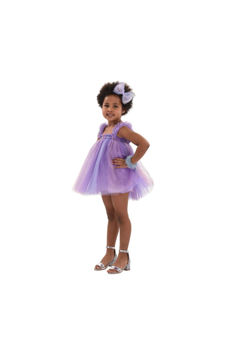 Mimi Tutu Serenya Glitter Tulle Dress, Alternate, color, Purple