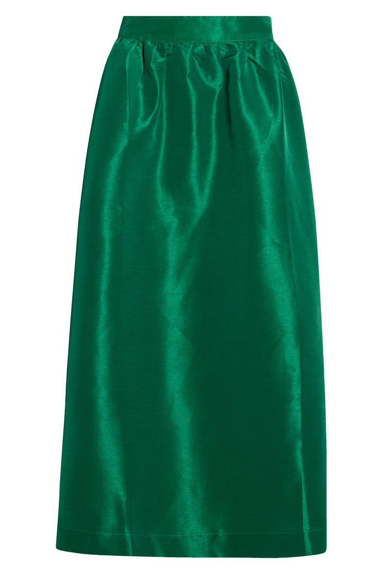 Hestia Caryn Taffeta Maxi Skirt, Alternate, color, EMERALD