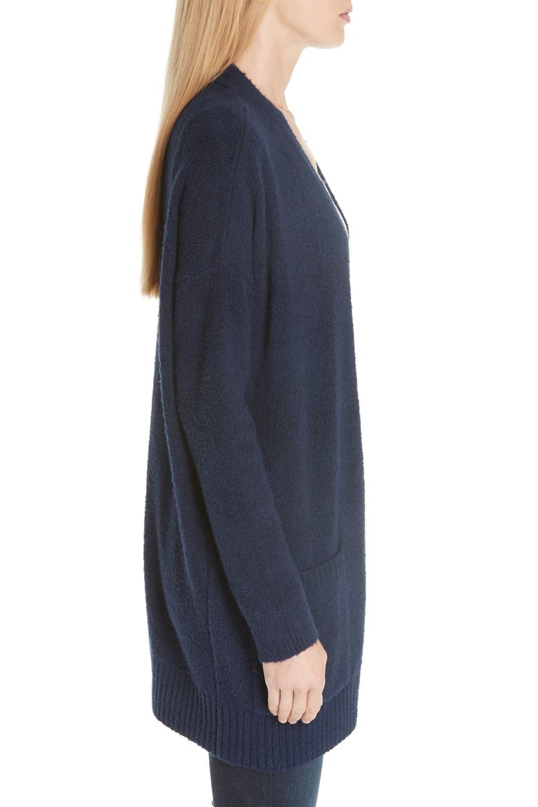 Long Organic Cotton Blend Cardigan, Alternate, color, MIDNIGHT