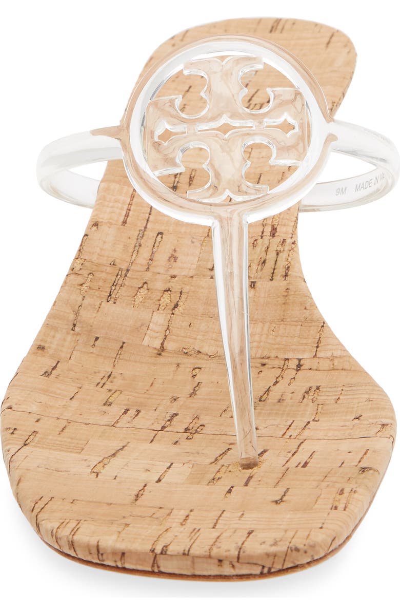 Tory Burch Miller Jelly Kitten Heel Sandal, Alternate, color, Clear