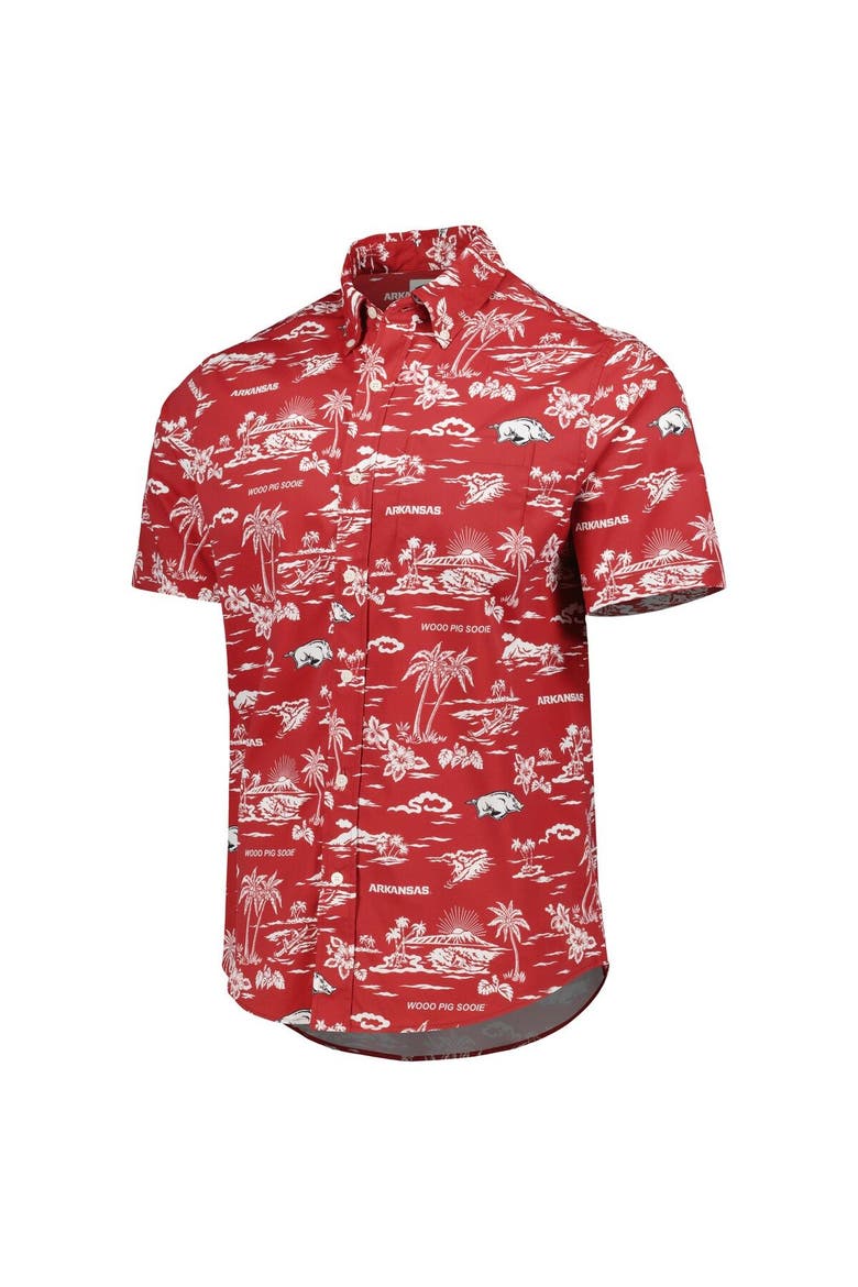Men's Reyn Spooner Cardinal Arkansas Razorbacks Performance Button-Down Shirt, Alternate, color, Cardinal