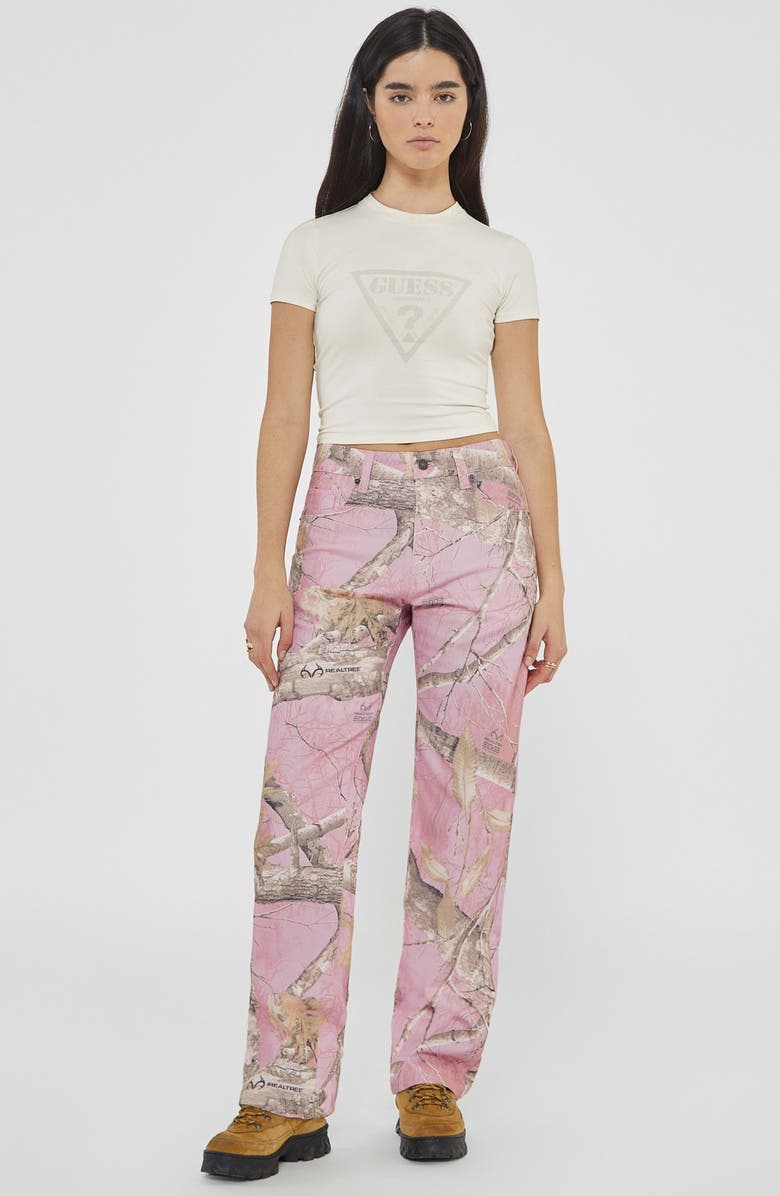 GUESS Logo Baby Tee, Alternate, color, 