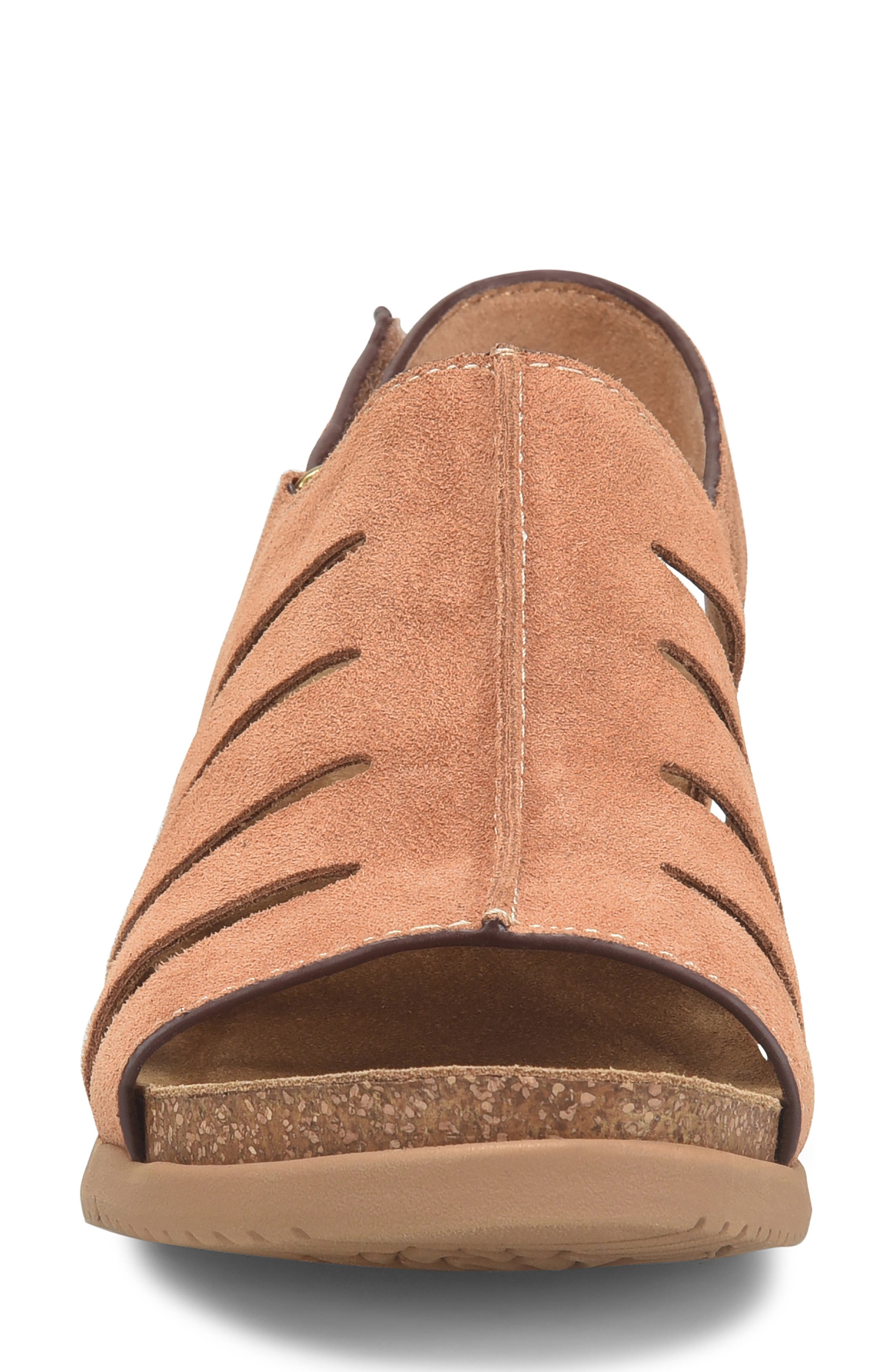 Comfortiva Scottie Slingback Wedge Sandal, Alternate, color, Luggage