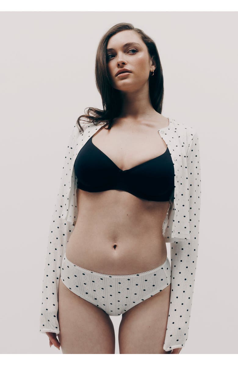 CUUP The Brief- Pointelle, Alternate, color, Salt Polka Dot
