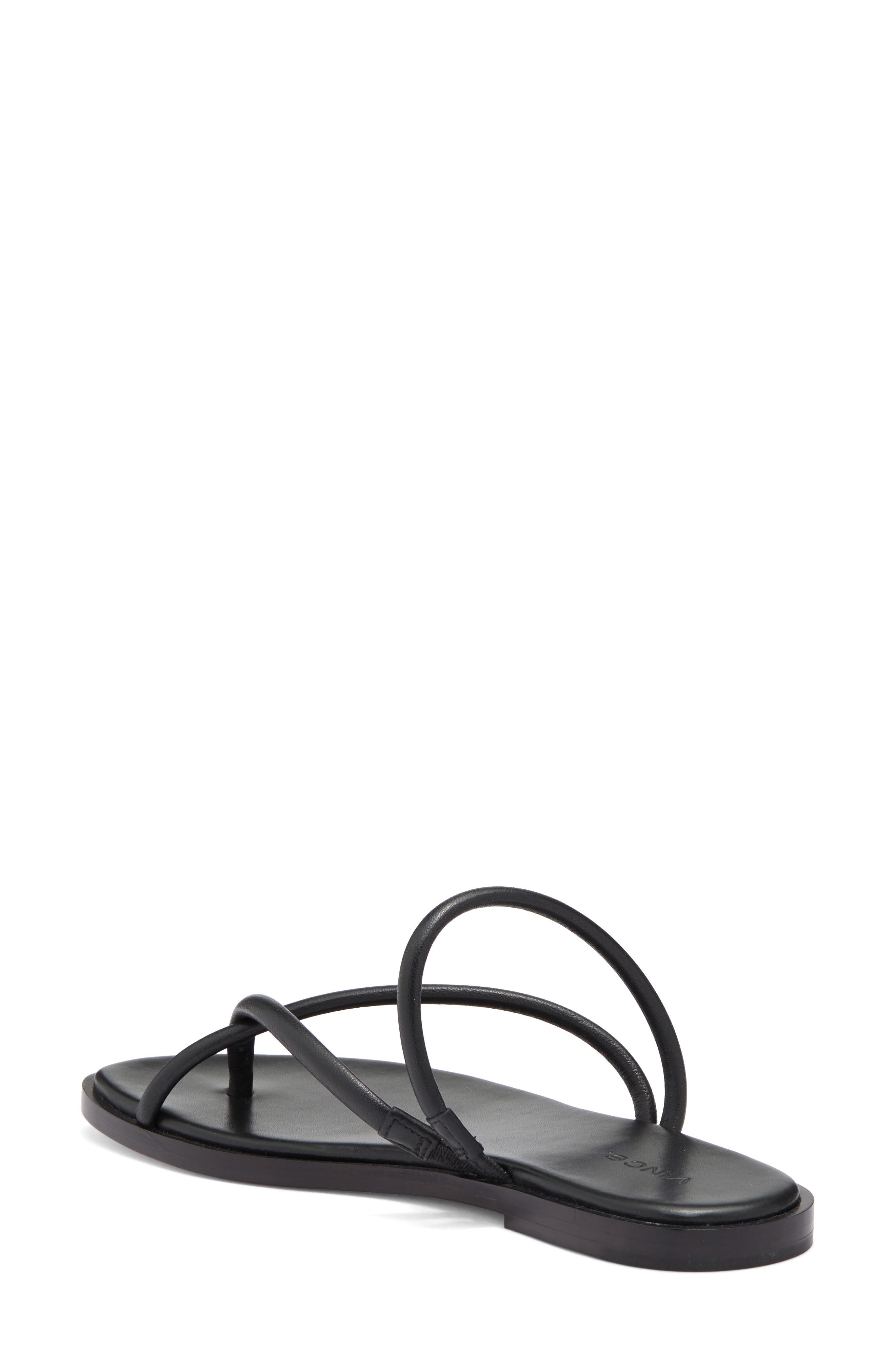 Vince Elisa Leather Sandal, Alternate, color, Black