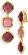 Karine Sultan Bezel Trio Clip-On Earrings