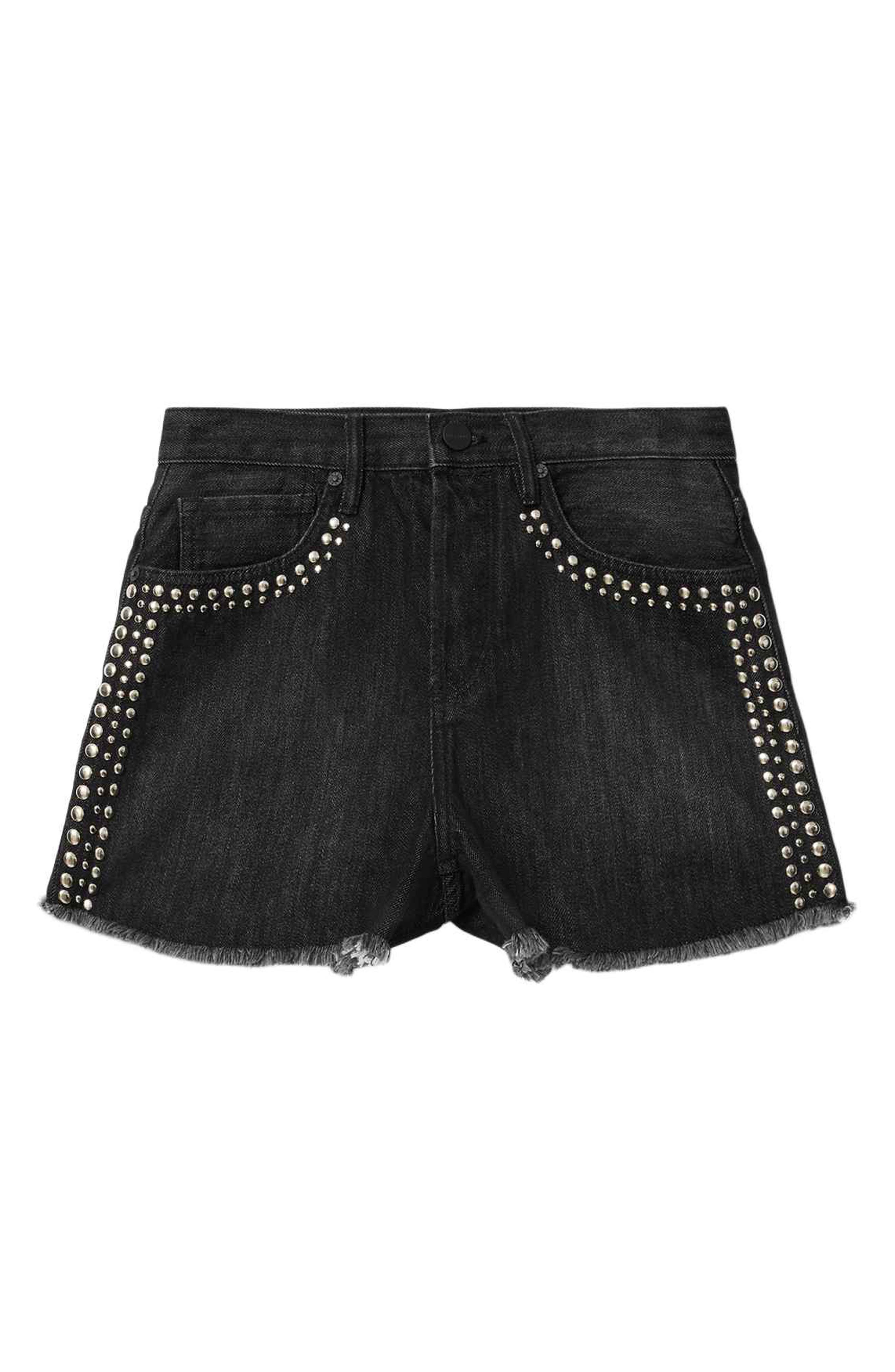 AllSaints Heidi Studded Denim Shorts (Women) | Nordstrom