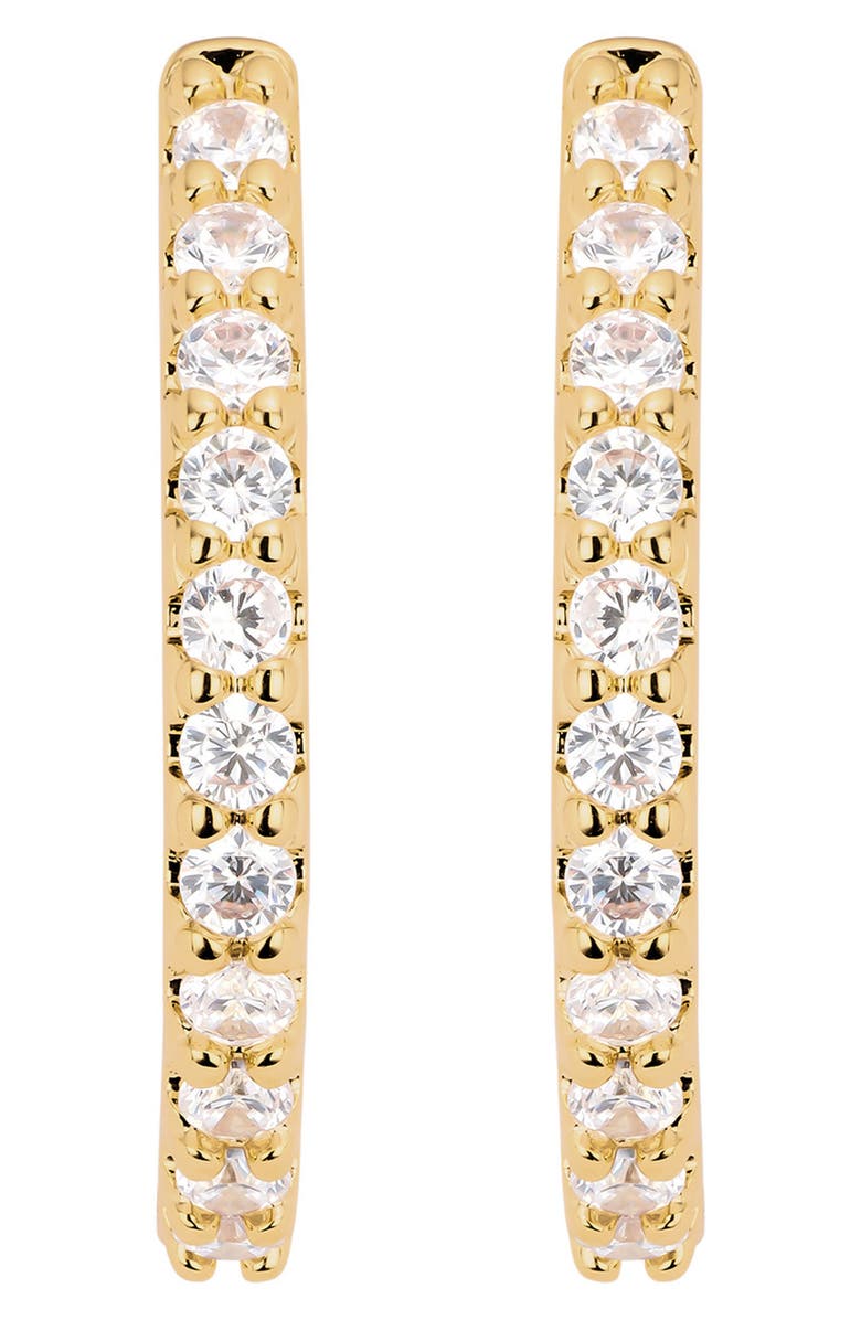 ATHRA LUXE The Eternal Pavé Huggie Hoop Earrings, Main, color, 