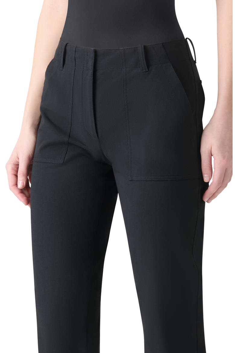 Franco Stretch Cotton Ankle Pants, Alternate, color, BLACK