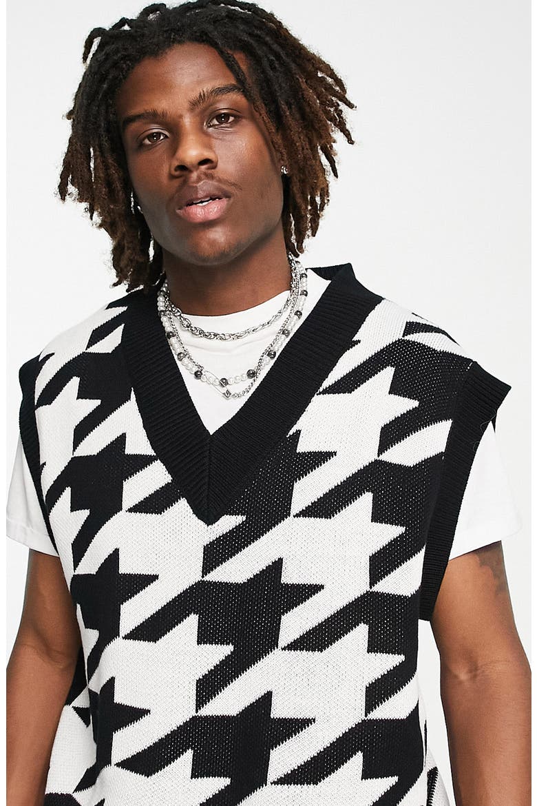 Houndstooth Knit Vest, Alternate, color, MULTI