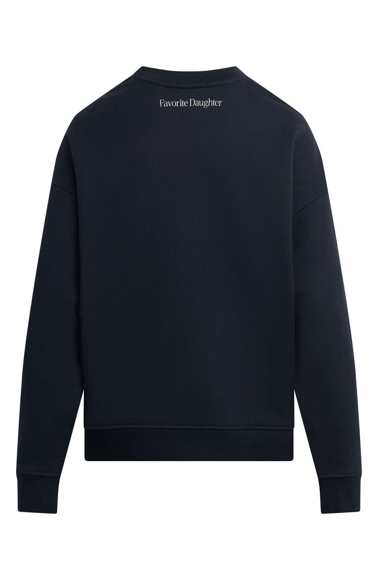 Favorite Daughter The Go Sports Cotton Blend Sweatshirt, Alternate, color, Navy/ White