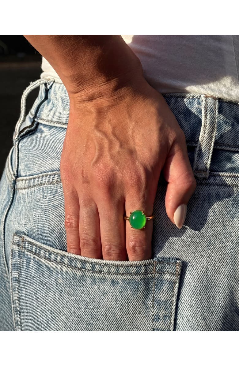 seree Dew Green jade stone ring, Alternate, color, Bright Green