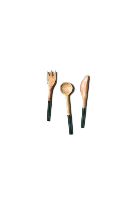 Pine Fundamental Wood Appetizer Utensils Set