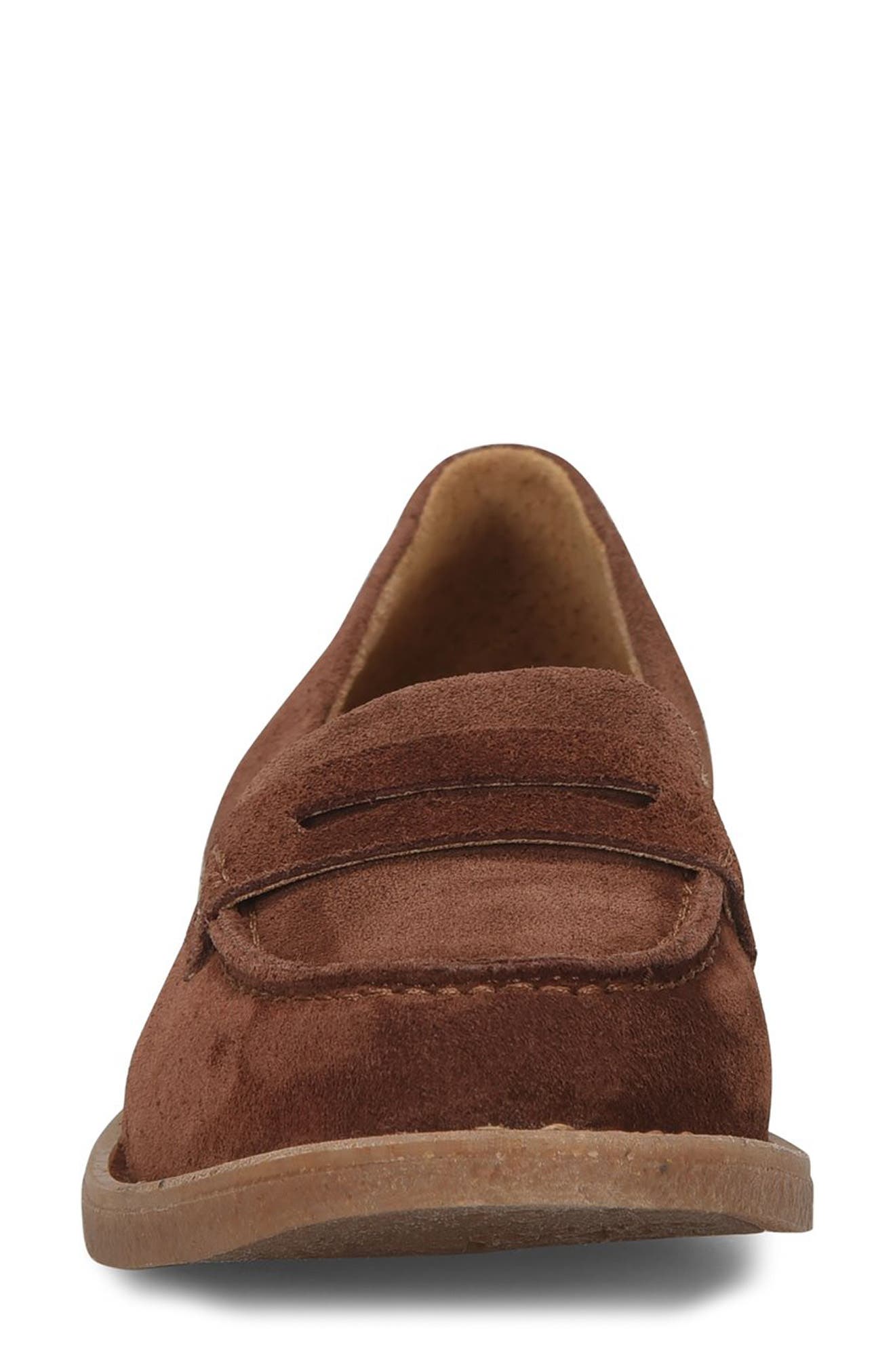 Børn Marlo Penny Loafer, Alternate, color, Dark Brown Suede