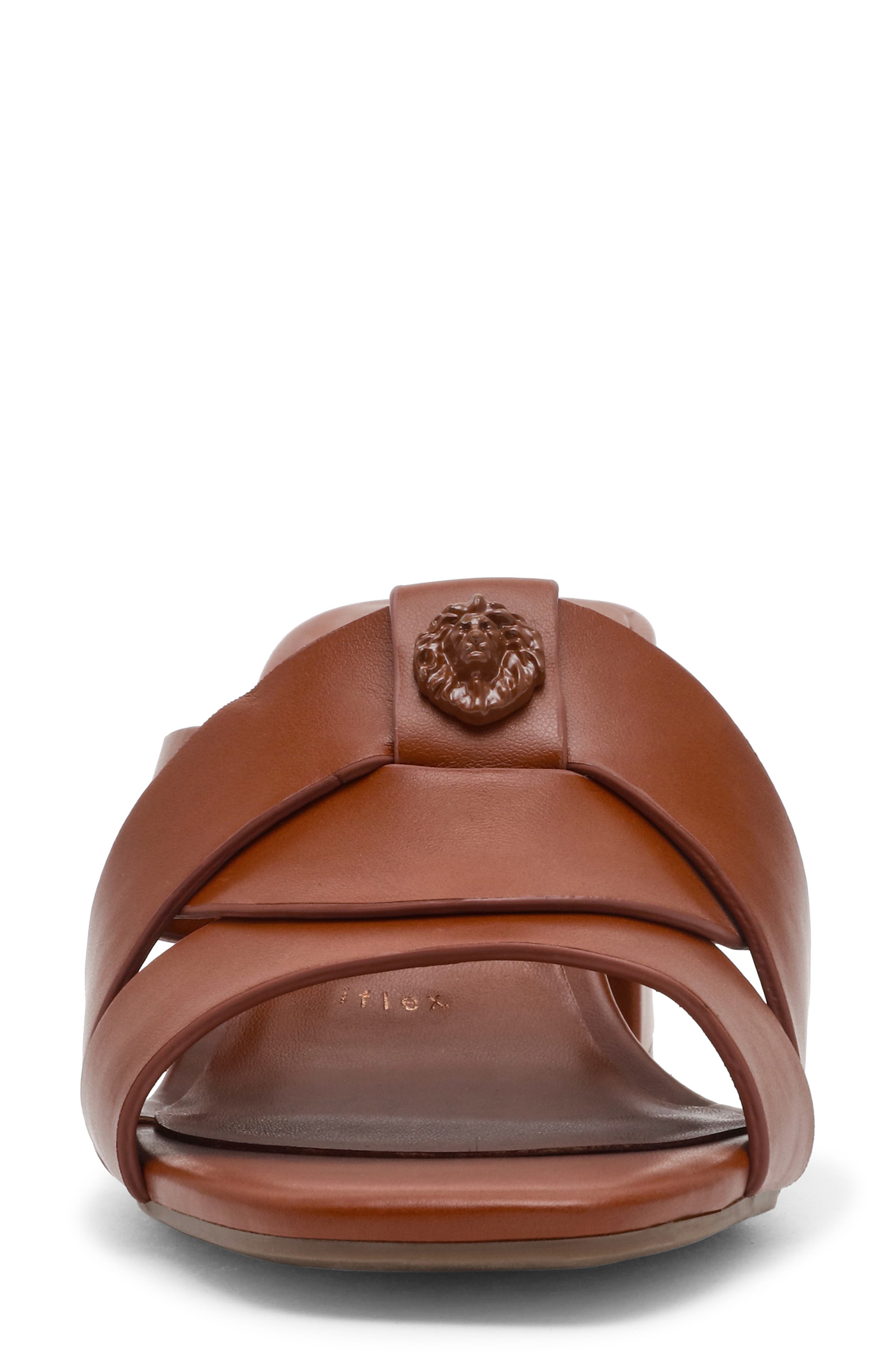 Monda Block Heel Slide Sandal, Alternate, color, COFFEE PU