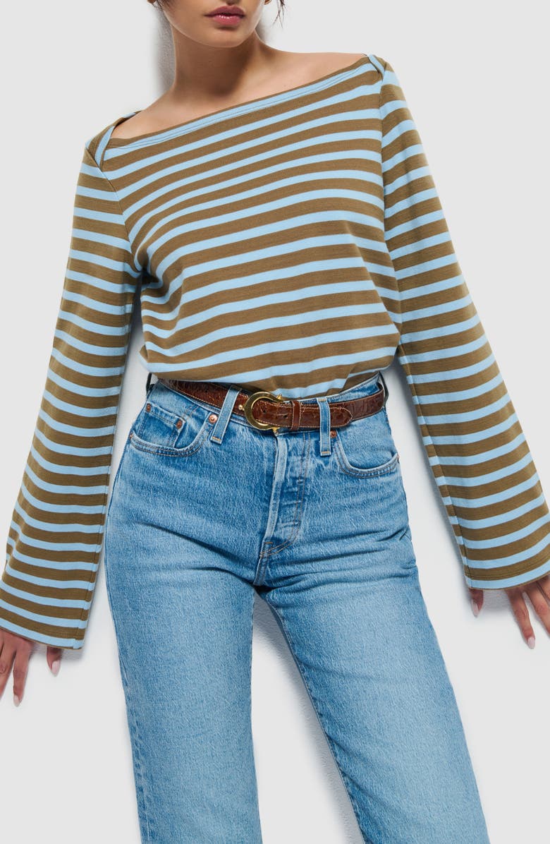 Nation LTD Bryce Long Sleeve Boat Neck Cotton T-Shirt, Main, color, 