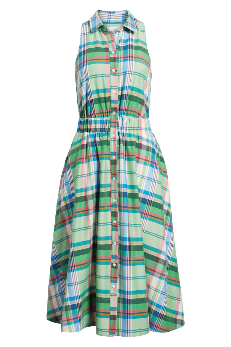 Sleeveless Shirtdress, Alternate, color, GREEN MULTI PLAID