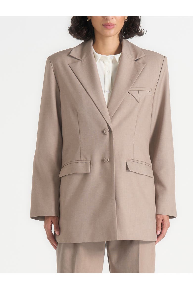 Elena Boxy Blazer, Alternate, color, Taupe