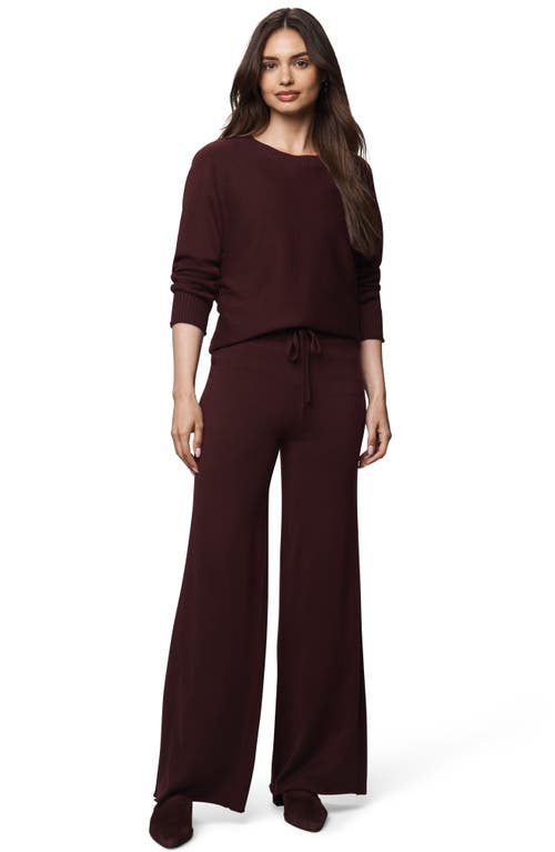 Splendid Georgie Sweater Pants In Burgundy