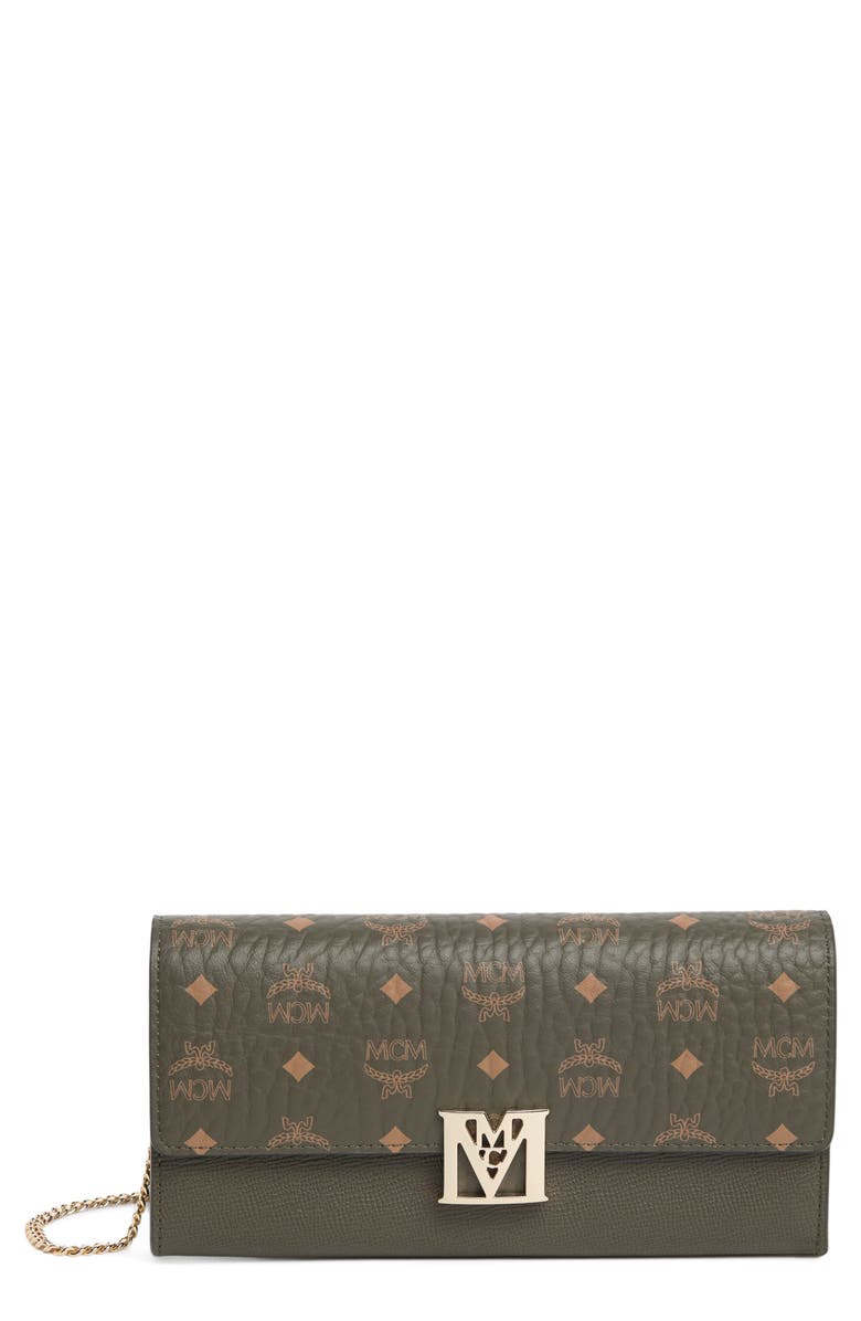 MCM Travia Visetos Wallet on a Chain, Main, color, 