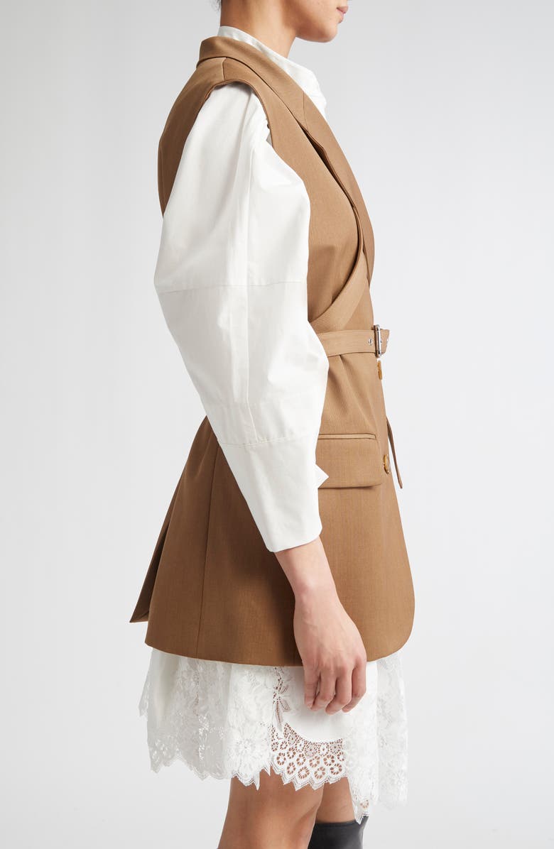 MONSE Crisscross Belted Wool Jacket, Alternate, color, 