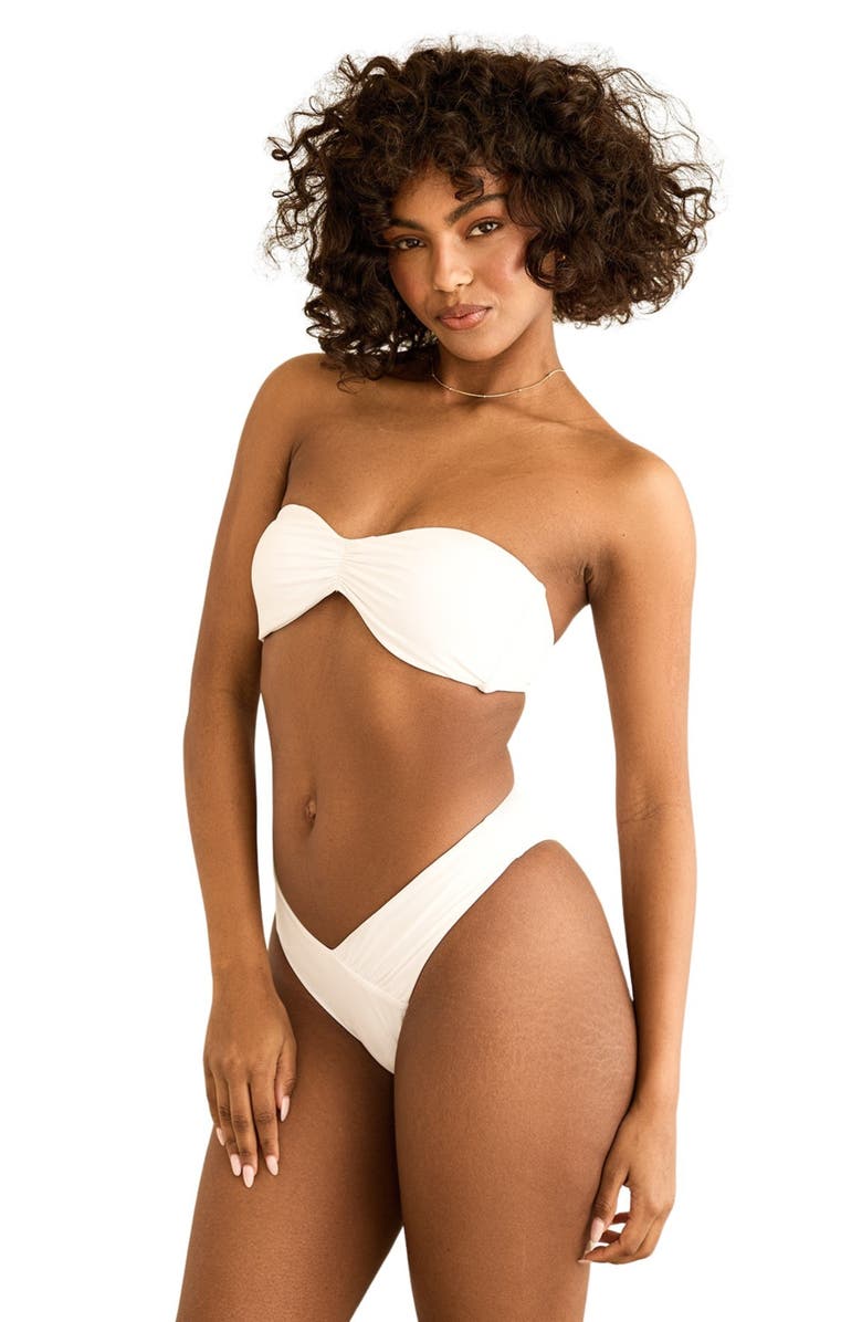 Dippin Daisys Hudson Bandeau Bikini Top, Alternate, color, White