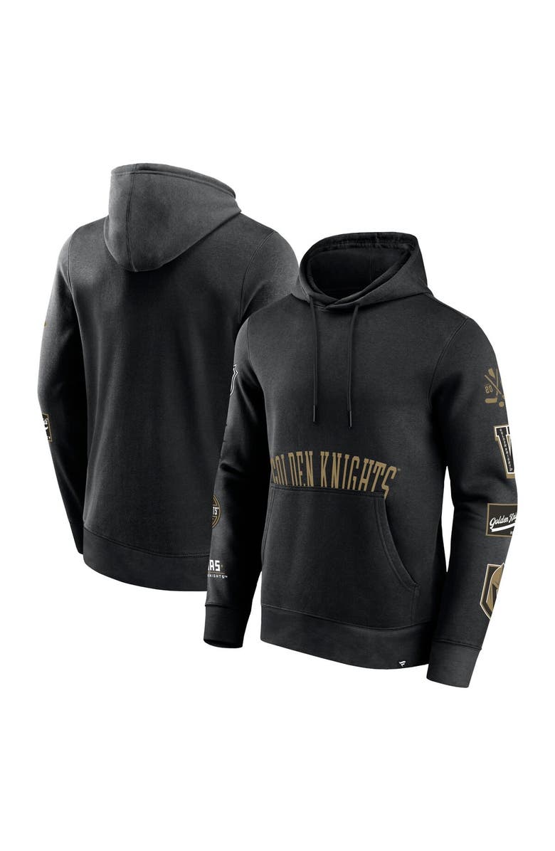FANATICS Men's Fanatics Black Vegas Golden Knights Wild Winner Fleece Pullover Hoodie, Main, color, Black