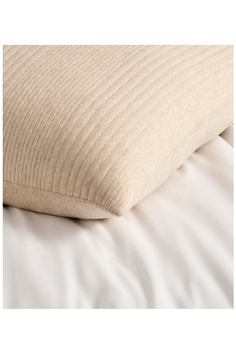 Pure Rib Jersey Accent Pillow, Alternate, color, OATMEAL