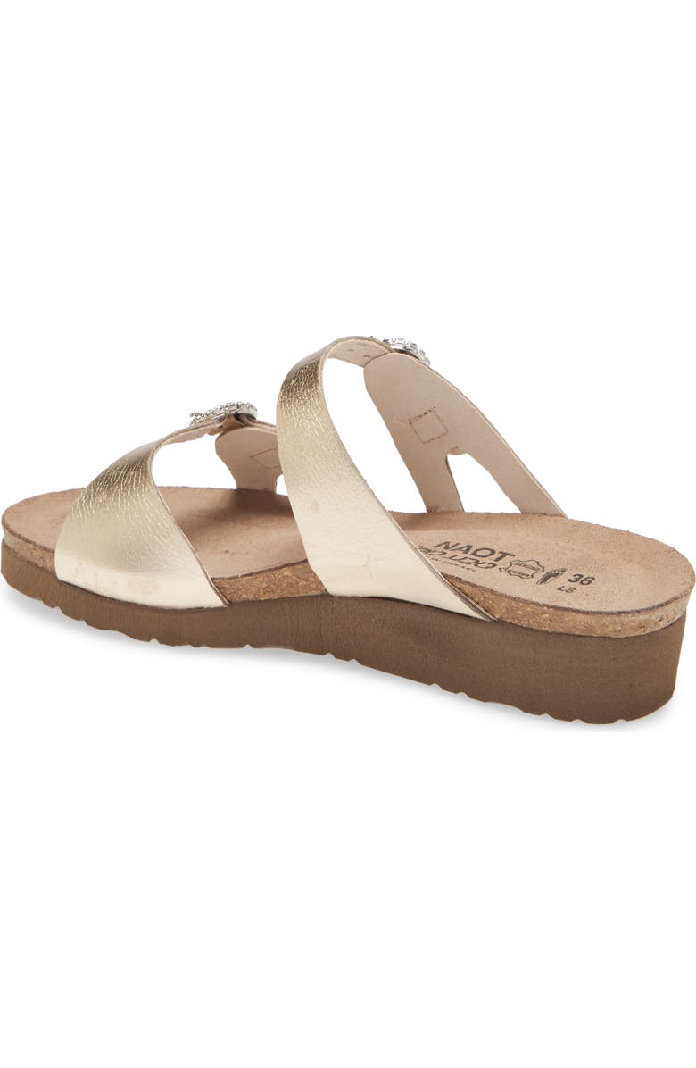 Naot Kate Rhinestone Buckle Sandal, Alternate, color, Radiant Gold Leather