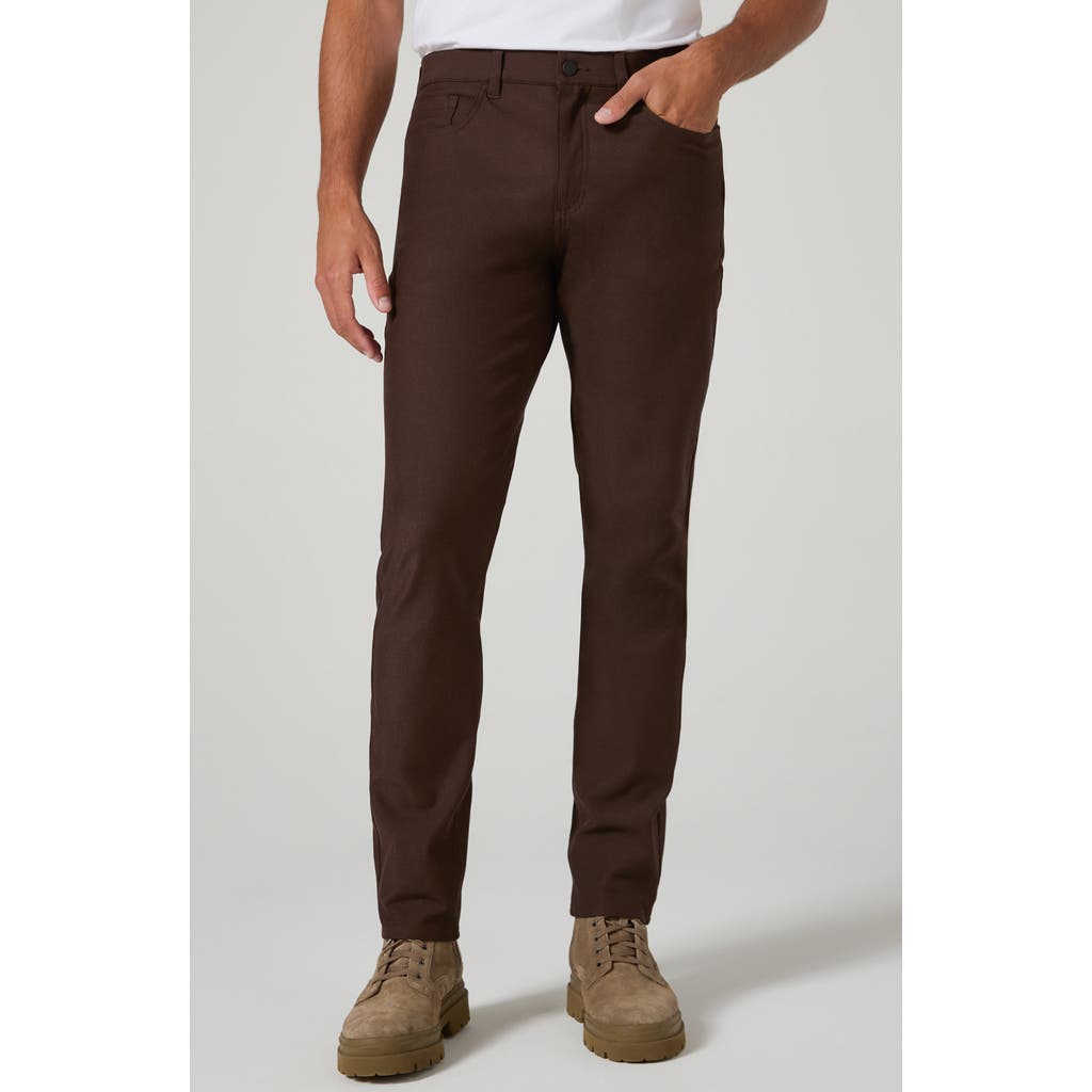7 Diamonds Baron Straight Leg Stretch Twill 5-pocket Pants In Brown