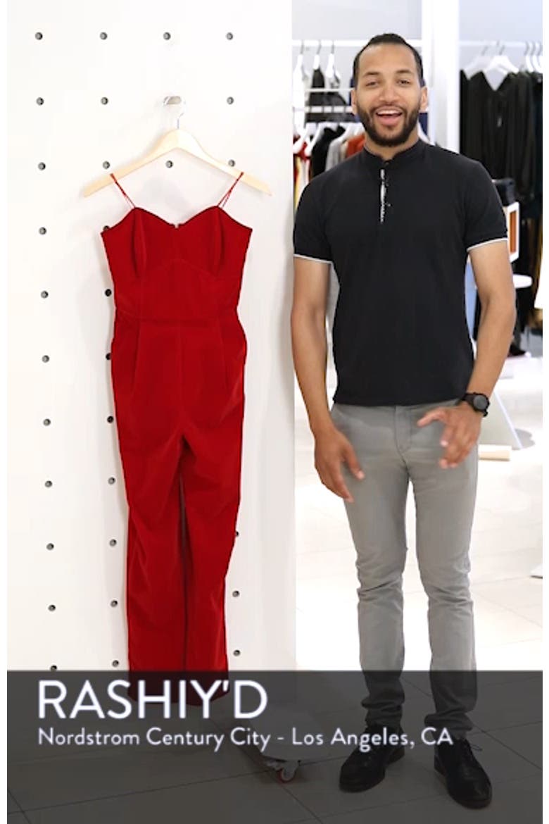 Hayden Strapless Velvet Jumpsuit video