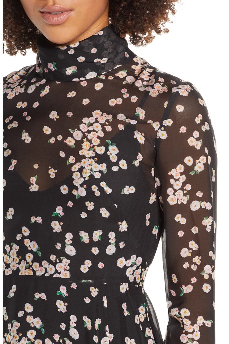 Ruxley Long Sleeve Maxi Dress, Alternate, color, BLACK
