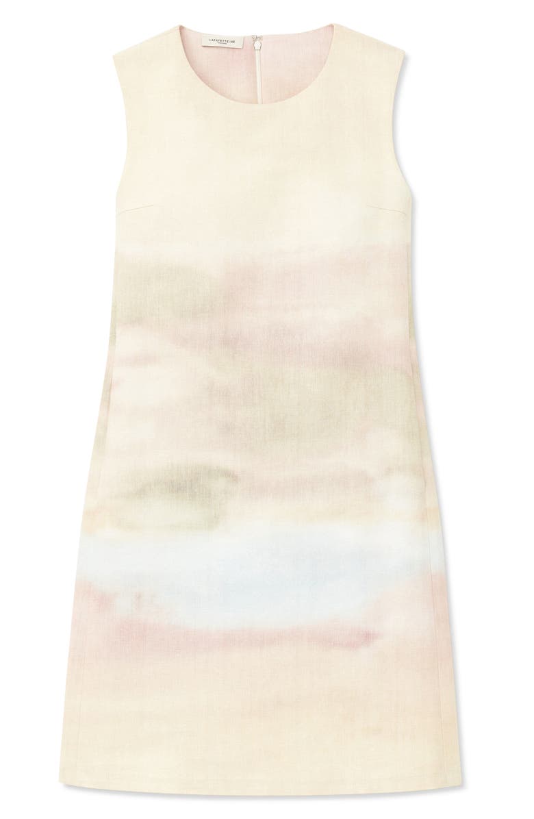 Lafayette 148 New York Horizon Print Canvas Sleeveless Shift Dress, Alternate, color,