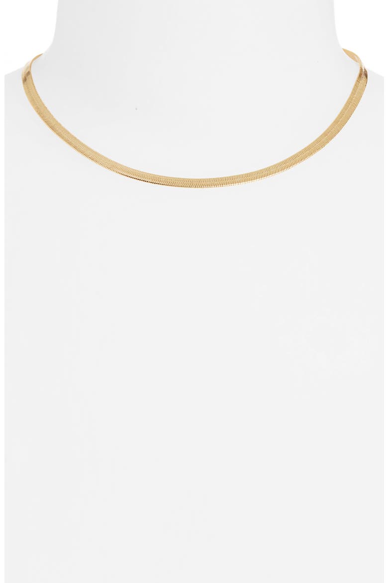 Herringbone Chain Necklace, Alternate, color, VINTAGE GOLD