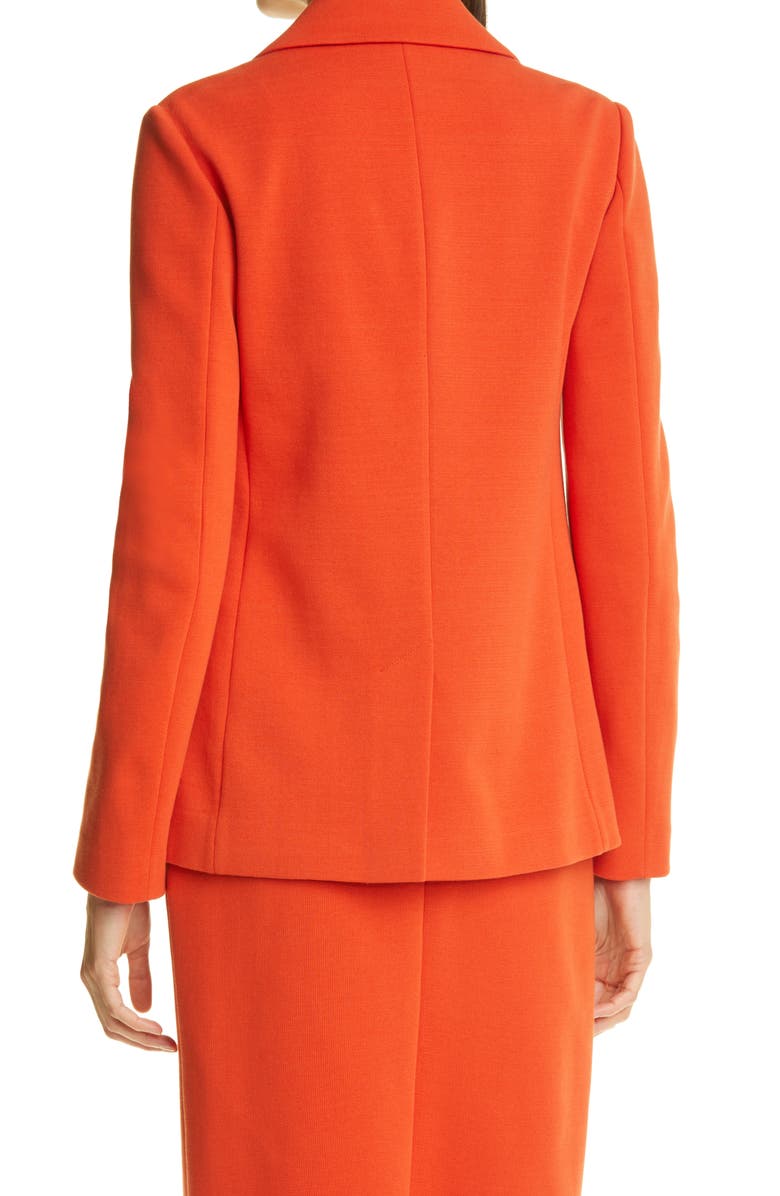 St. John Collection Notch Collar Milano Knit Jacket, Alternate, color, 