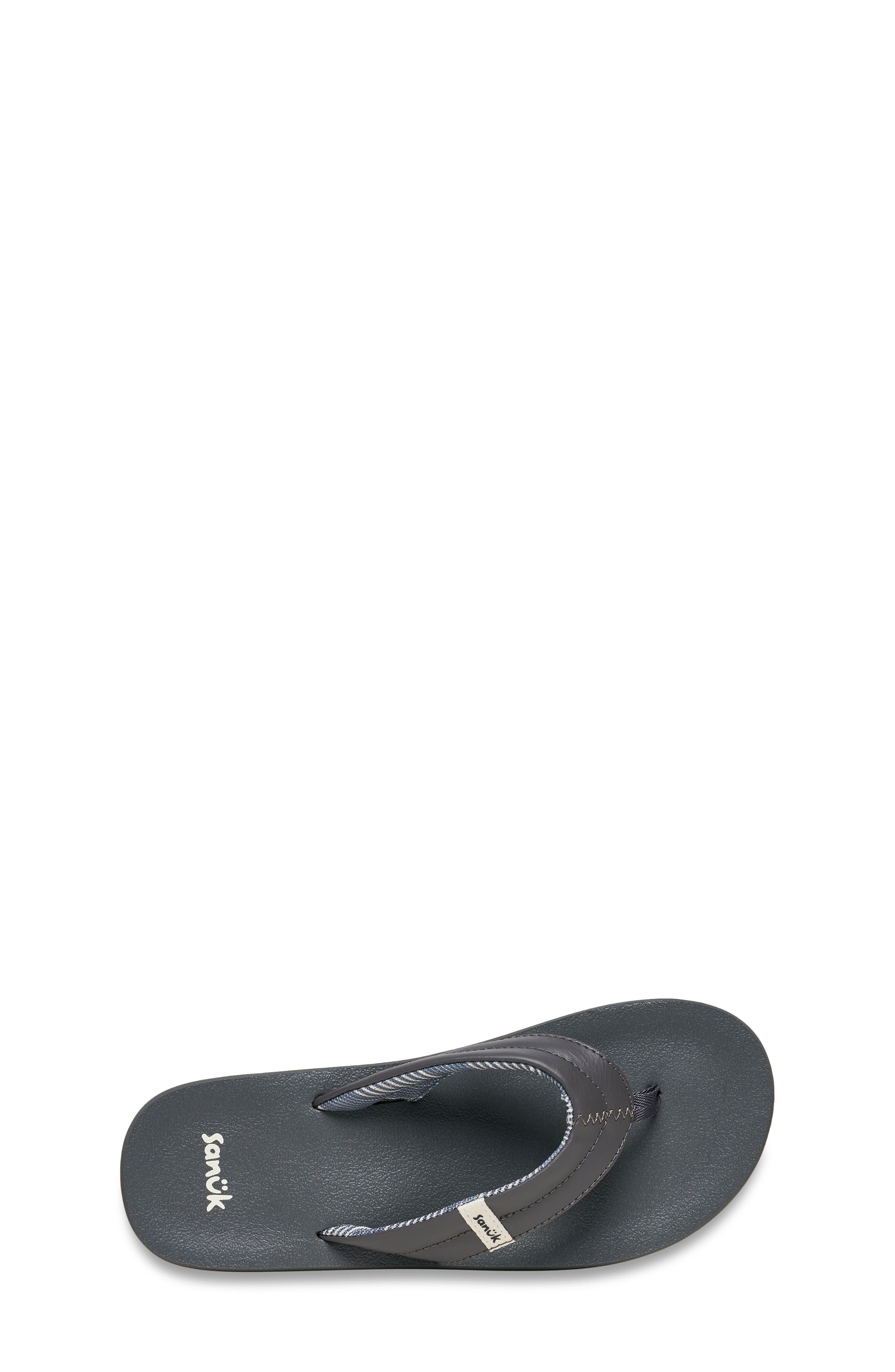 Sanuk Wavy Flip Flop, Alternate, color, Grey