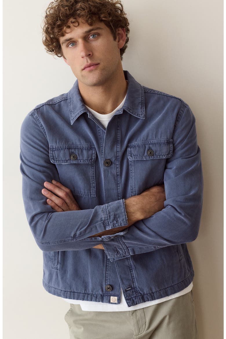 Patrick Cotton Overshirt, Alternate, color, FRENCH BLUE